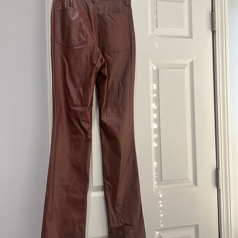 WeWoreWhat Croc Embossed Leather Pants - Picture 6 of 9